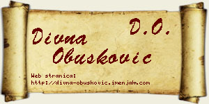 Divna Obušković vizit kartica